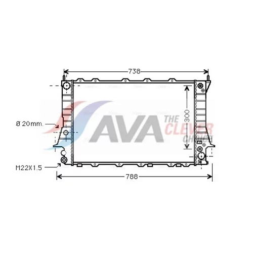 Chladič motora AVA QUALITY COOLING AIA2082