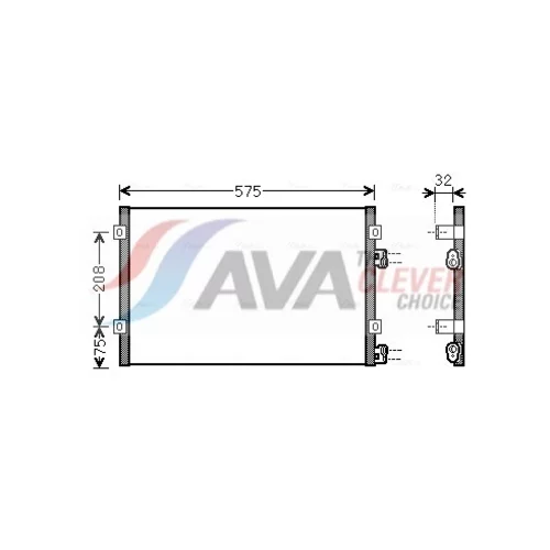 Kondenzátor klimatizácie AVA QUALITY COOLING CR5071