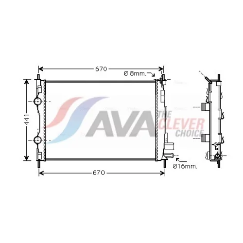 Chladič motora AVA QUALITY COOLING DN2361