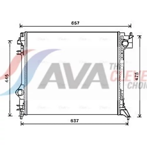 Chladič motora AVA QUALITY COOLING DNA2416