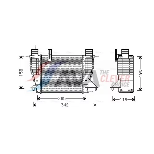 Chladič plniaceho vzduchu AVA QUALITY COOLING DNA4356
