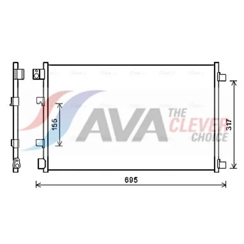 Kondenzátor klimatizácie AVA QUALITY COOLING DNA5281