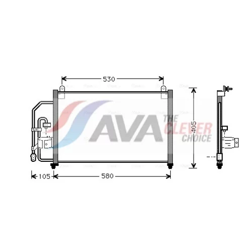 Kondenzátor klimatizácie AVA QUALITY COOLING DW5012