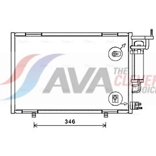 Kondenzátor klimatizácie AVA QUALITY COOLING FD5615D