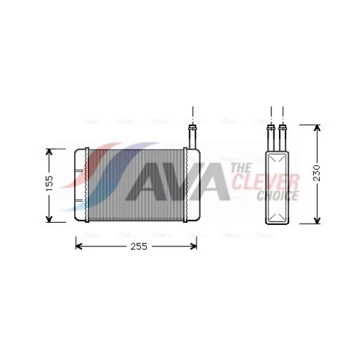 Výmenník tepla vnútorného kúrenia AVA QUALITY COOLING FD6134