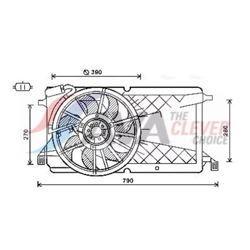 Ventilátor chladenia motora AVA QUALITY COOLING FD7566