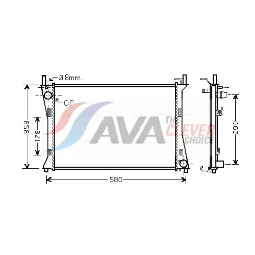 Chladič motora AVA QUALITY COOLING FDA2400
