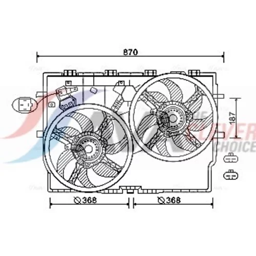 Ventilátor chladenia motora FT7587 (AVA QUALITY COOLING)