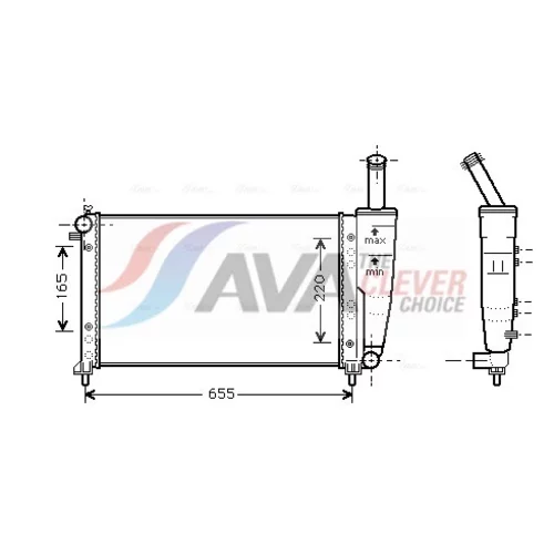Chladič motora AVA QUALITY COOLING FTA2218