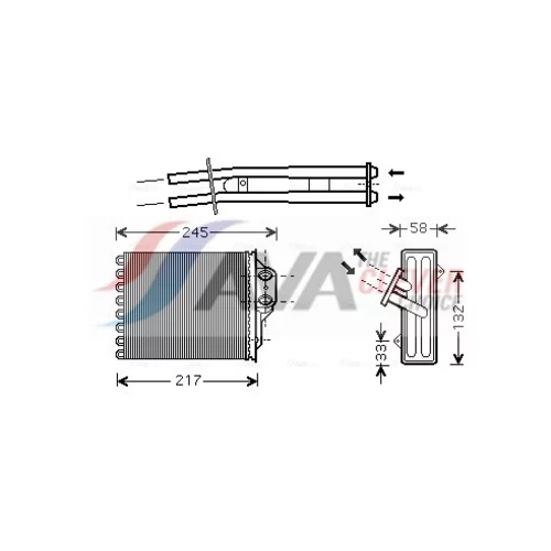 Výmenník tepla vnútorného kúrenia AVA QUALITY COOLING FTA6304