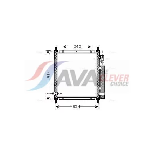 Kondenzátor klimatizácie AVA QUALITY COOLING HD5197D