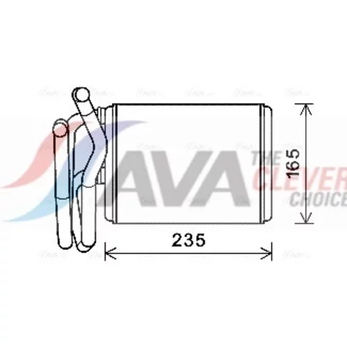 Výmenník tepla vnútorného kúrenia AVA QUALITY COOLING HDA6304