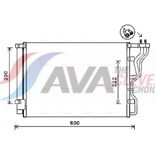 Kondenzátor klimatizácie HY5299D (AVA QUALITY COOLING)