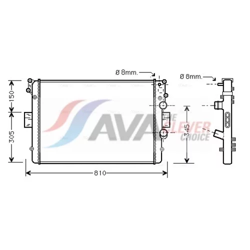 Chladič motora AVA QUALITY COOLING IVA2049
