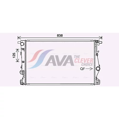 Chladič motora AVA QUALITY COOLING JE2075