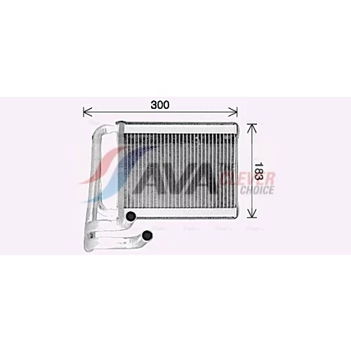 Výmenník tepla vnútorného kúrenia KA6306 (AVA QUALITY COOLING) - obr. 1