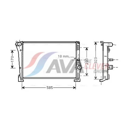 Chladič motora LC2088 (AVA QUALITY COOLING)