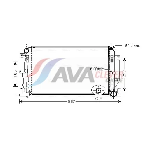 Chladič motora AVA QUALITY COOLING MS2402