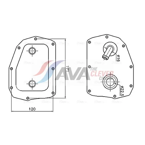 Chladič motorového oleja MS3781 (AVA QUALITY COOLING)