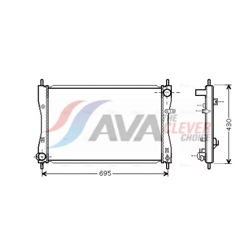 Chladič motora AVA QUALITY COOLING MT2174