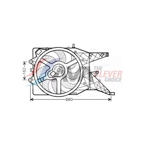 Ventilátor chladenia motora AVA QUALITY COOLING OL7514