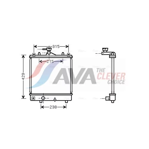 Chladič motora AVA QUALITY COOLING OLA2330