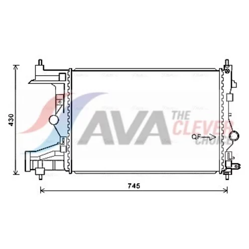 Chladič motora AVA QUALITY COOLING OLA2487