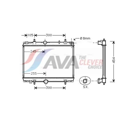 Chladič motora AVA QUALITY COOLING PEA2198