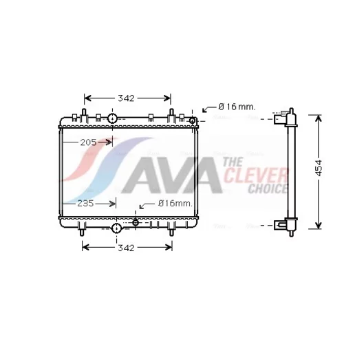 Chladič motora AVA QUALITY COOLING PEA2249
