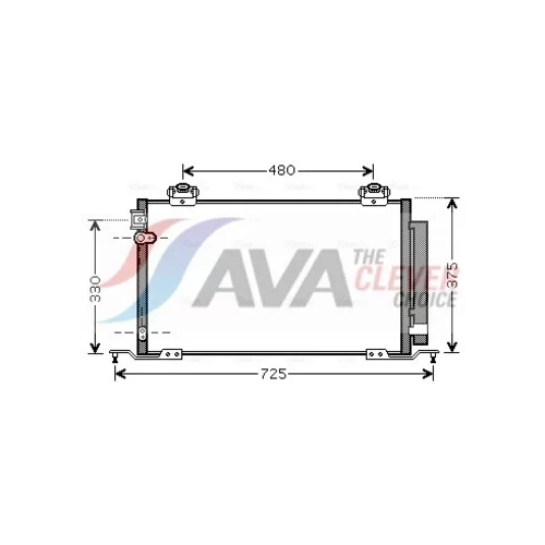 Kondenzátor klimatizácie AVA QUALITY COOLING TO5393D