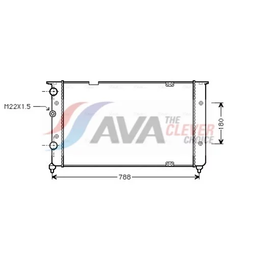 Chladič motora AVA QUALITY COOLING VNA2103