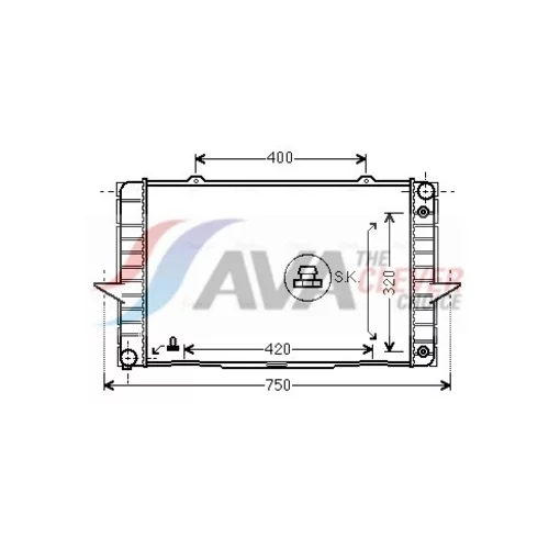 Chladič motora AVA QUALITY COOLING VO2092
