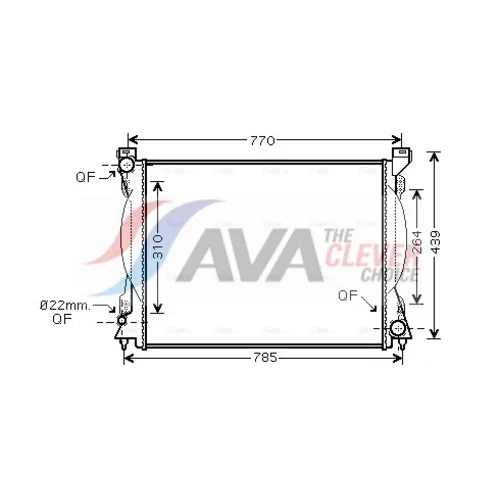 Chladič motora AVA QUALITY COOLING AI2230