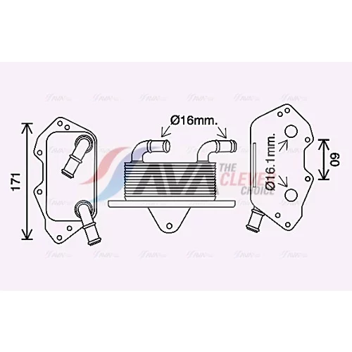 Chladič motorového oleja AVA QUALITY COOLING AI3404