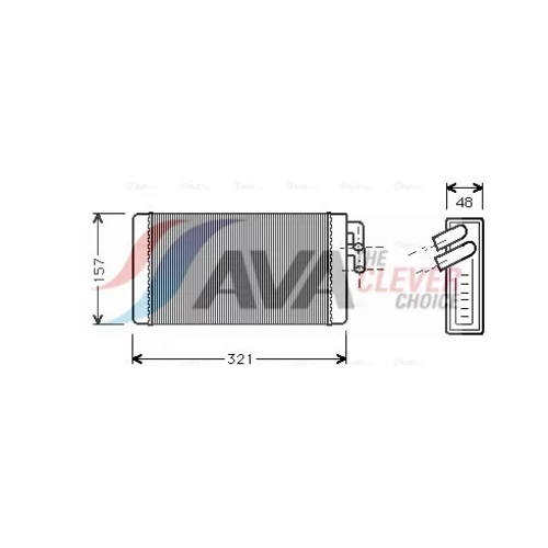 Výmenník tepla vnútorného kúrenia AVA QUALITY COOLING AI6052