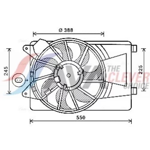 Ventilátor chladenia motora AVA QUALITY COOLING AL7519