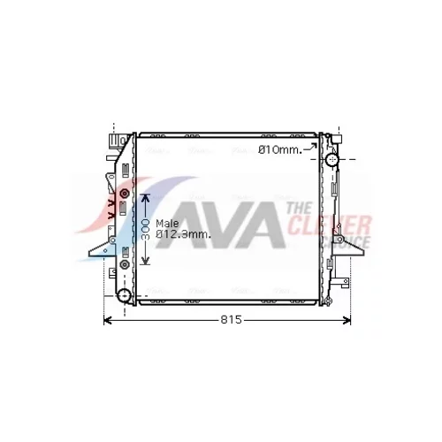 Chladič motora AVA QUALITY COOLING AU2198