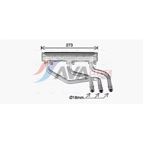 Výmenník tepla vnútorného kúrenia AVA QUALITY COOLING BW6599