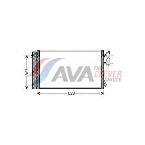 Kondenzátor klimatizácie AVA QUALITY COOLING BWA5296D