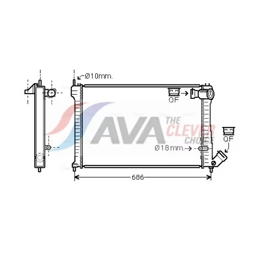 Chladič motora AVA QUALITY COOLING CN2101
