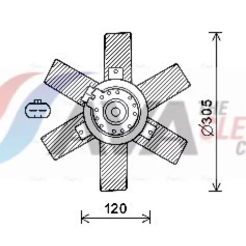 Ventilátor chladenia motora CN7553 (AVA QUALITY COOLING)