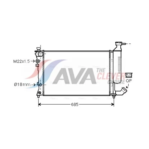 Chladič motora AVA QUALITY COOLING CNA2156
