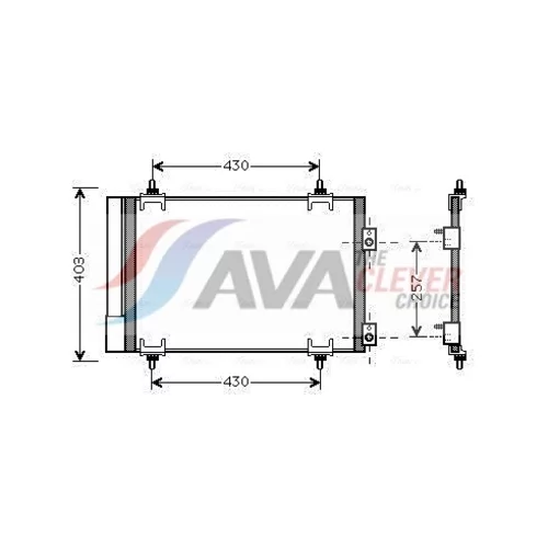 Kondenzátor klimatizácie AVA QUALITY COOLING CNA5231D