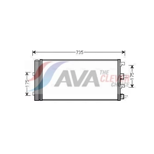 Kondenzátor klimatizácie AVA QUALITY COOLING DAA5004D