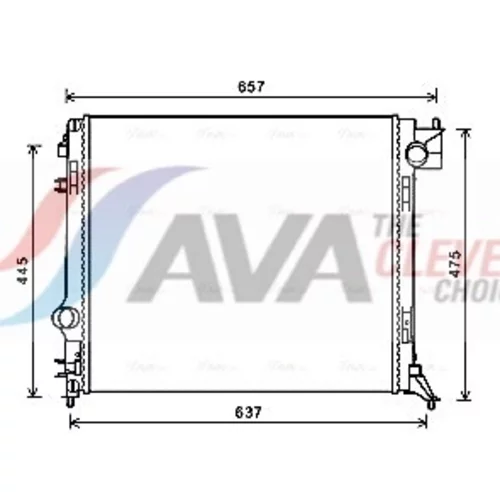 Chladič motora AVA QUALITY COOLING DN2424