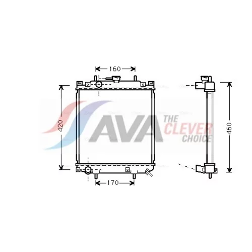 Chladič motora AVA QUALITY COOLING DU2046