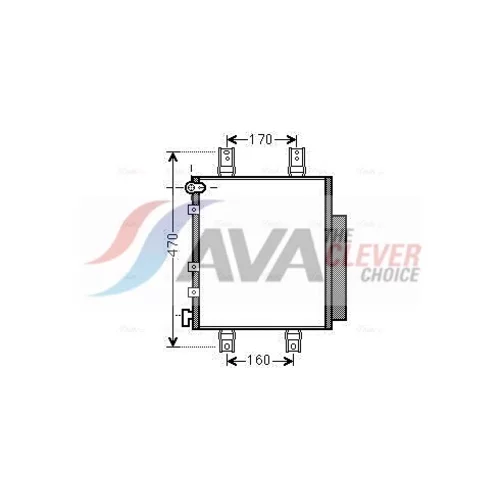 Kondenzátor klimatizácie AVA QUALITY COOLING DU5063D