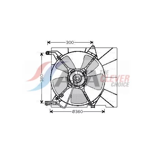 Ventilátor chladenia motora AVA QUALITY COOLING DW7514