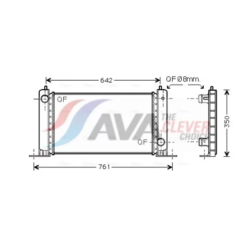Chladič motora AVA QUALITY COOLING FT2251