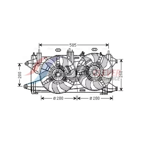 Ventilátor chladenia motora AVA QUALITY COOLING FT7569